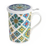 Cumpara ieftin Cana portelan cu infuzor ceai in cutie cadou Majolica IIII &Oslash; 8 x 10,5 H, 350 ml