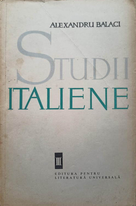 STUDII ITALIENE-ALEXANDRU BALACI