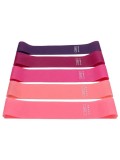 Set 5 benzi elastice fitness pentru antrenament,roz gradient, 5 niveluri rezistenta, 2.2kg - 18kg