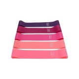 Set 5 benzi elastice fitness pentru antrenament,roz gradient, 5 niveluri rezistenta, 2.2kg - 18kg