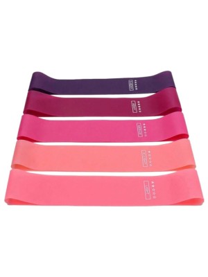 Set 5 benzi elastice fitness pentru antrenament,roz gradient, 5 niveluri rezistenta, 2.2kg - 18kg foto