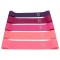 Set 5 benzi elastice fitness pentru antrenament,roz gradient, 5 niveluri rezistenta, 2.2kg - 18kg