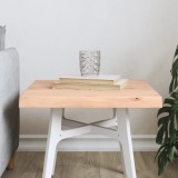 VidaXL Blat masă 40x40x(2-4) cm lemn stejar netratat contur organic