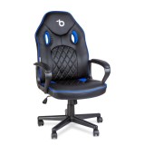 Scaun gamer cu cotiera - negru / albastru - 71 x 53 cm / 53 x 47 cm Best CarHome, Oem