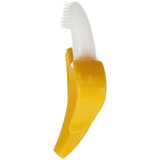 Bam-Bam Teether periuță de dinți din silicon pentru dentiție 4m+ Banan 1 buc, Bam Bam