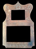 NI391 Ramă din lemn sculptat pentru două fotografii, cca perioada interbelică