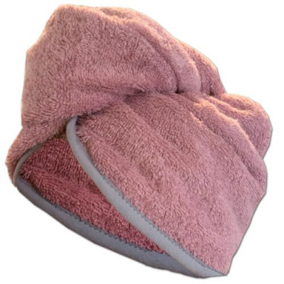 Turban de par pentru copii Homelevel, 64 x 22, Roz, Bumbac organic, 54882.10.01 foto