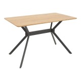 Cumpara ieftin Masa Nerelis MDF naturala si picioare din metal negru 120x70x75 cm