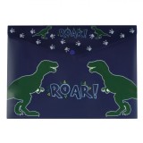 Mapă Plastic Unisex, Model Dinozauri, Culori Verde și Albastru, 33x24cm, Oem