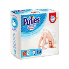 Scutece-Chilotel Pufies Sensitive Pants Extra Large, Nr.6, 15+ Kg, 38 buc foto