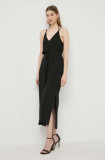 Armani Exchange rochie culoarea negru, maxi, evazati, 3DYA45 YN9RZ