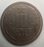Moneda 10 Kurus 1938 VG + Turcia