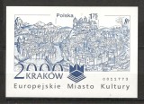Polonia.2000 Cracovia:Capitala culturala europeana-Bl. nedantelat MP.358