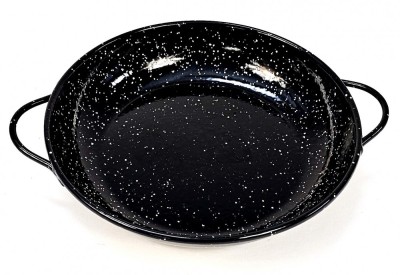 Farfurie servire din otel emailat vitrificat, 24 cm, Cazuela, Pata Negra, Garcima, GRC21824 foto