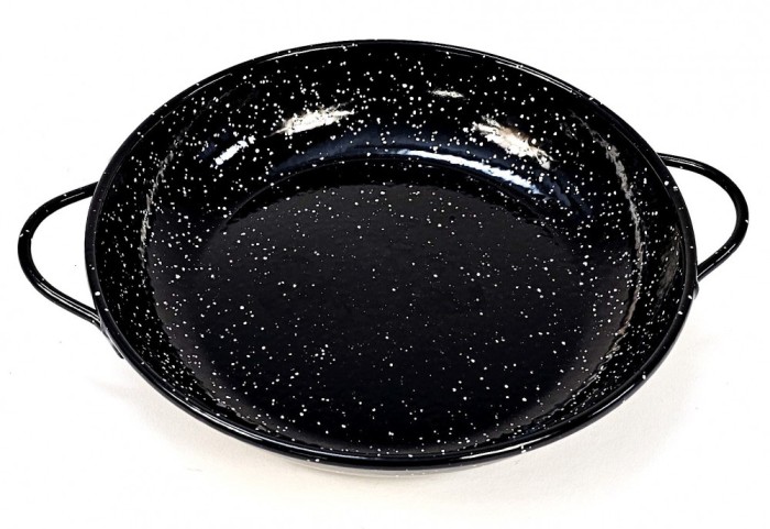 Farfurie servire din otel emailat vitrificat, 24 cm, Cazuela, Pata Negra, Garcima, GRC21824