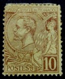 Monaco 1891 Albert I 10C Mi.14 brown MH AM.437, Nestampilat