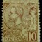 Monaco 1891 Albert I 10C Mi.14 brown MH AM.437