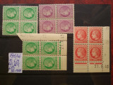 1945-1946-Franta-Mi679,681,683,685-bl.4-MNH, Nestampilat