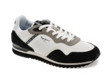 Cumpara ieftin Pantofi sport PEPE JEANS alb-negru, LONDON LIFE, din material textil