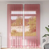 Gossi perdele voile cu bucle 2 buc rosu vin 140x260 cm