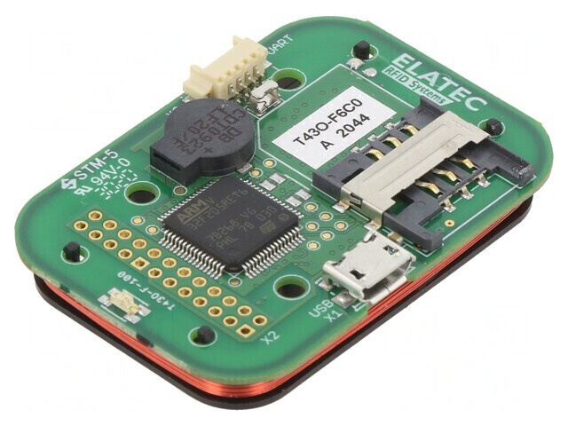 Cititor RFID 4,3-5,5V Antenă 100mm 50x35x7mm 120mA