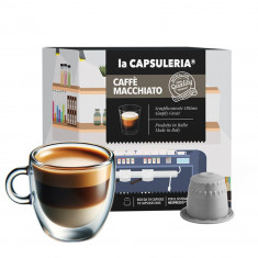 Cafea Macchiato, 80 capsule compatibile Nespresso, La Capsuleria