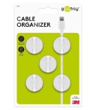 Set organizator cabluri 5 buc alb Goobay