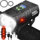 Set far si stop,model Bike Light,autonomie 4 ore,alimentare USB,rezistenta la apa