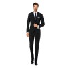 Costum Barbati Slim Negru Lana 97% Elastan Elegant Business Formal Fabricat in Romania