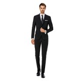 Costum barbati clasic slim negru CT002