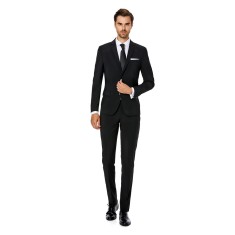 Costum barbati clasic slim negru CT002