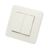 Intrerupator dublu cap scara incastrat alb, 10AX, 220V, 80x80 mm