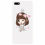Husa silicon pentru Huawei Y6 Pro 2017, Happy Girl