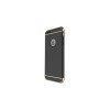 Husa iPhone 7 Plus MyStyle Luxury Black Plated + Folie Sticla, Protectie Soc, Praf, Zgarieturi, Carcasa Negru
