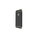 Cumpara ieftin Husa iPhone 7 Plus MyStyle Luxury Black Plated + Folie Sticla, Protectie Soc, Praf, Zgarieturi, Carcasa Negru