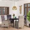 VidaXL Set de servit masa pentru grădină, 5 piese, gri și negru