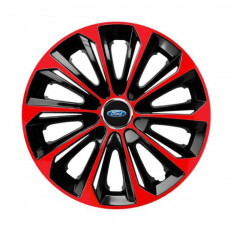 Set 4 Capace Roti pentru Ford, Extra Strong Red & Black, R16