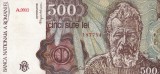 ROMANIA - 500 lei aprilie 1991 SERIA A 0003 Nr.187754