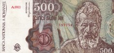 ROMANIA - 500 lei aprilie 1991 SERIA A 0003 Nr.187754