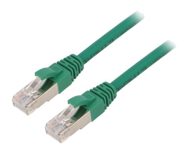 Cablu Patch ETHERLINE&amp;reg; Cat.6a S/FTP LSZH Verde 1m foto