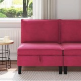 vidaXL Sofa cu Depozitare Roșu Vin Catifea 42027109