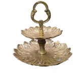 CENTRU DE MASA ETAJAT VINTAGE DIN BRONZ MASIV