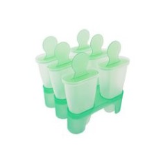 Set 6 forme de &icirc;nghețată, plastic, verde