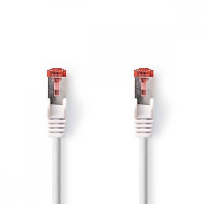 Cablu SFTP CAT6 7.5m RJ45 tata - RJ45 tata alb Nedis foto