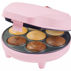 Aparat de facut briose cupcake Bestron ACC217P, 700 W, roz - RESIGILAT