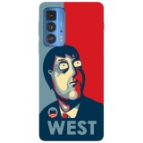 Husa compatibila cu Motorola Edge 20 model Vote for mayor West, Silicon, TPU, Viceversa, Transparent, Carcasa
