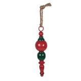 Cumpara ieftin Ornament brad Craciun metal rosu verde &Oslash; 8x33 cm