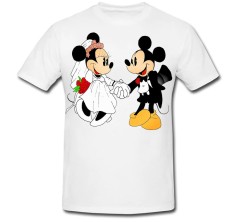 Tricou &amp;quot; Mickey Mouse and Minnie Mouse - casatorie &amp;quot; foto