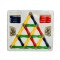 Set de constructie 3D, 50 piese, cu bile magnetice, tije din plastic, 4 culori diferite - Multicolor