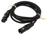 Cablu XLR masculin/feminin 3pin, 2 m, negru